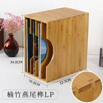 New Black Walnut Wood Black Gel LP Record Containing Shelf 12 Inch Black Glue Record Deposit Box Nostalgic Acrylic CD Shelf