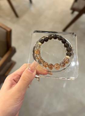 【高级感香槟金】天然黑金超茶晶手串女招财旺运手链送闺蜜女友礼