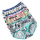 Elsa mid-waist stretch lycra cotton printed boxer pants