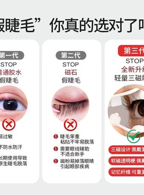 【3秒佩戴】免胶免卸磁吸睫毛