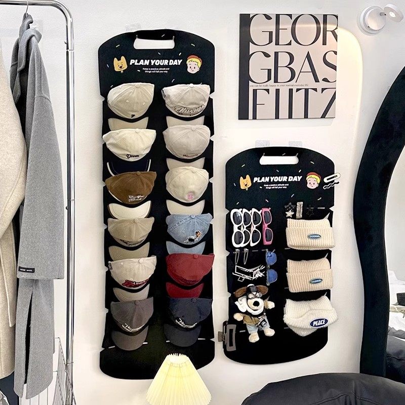 帽子收纳架家用墙面多功能帽架墙上免打孔鸭舌帽棒球帽整理置物架,淘宝优惠券,粉丝福利购,淘宝优惠卷