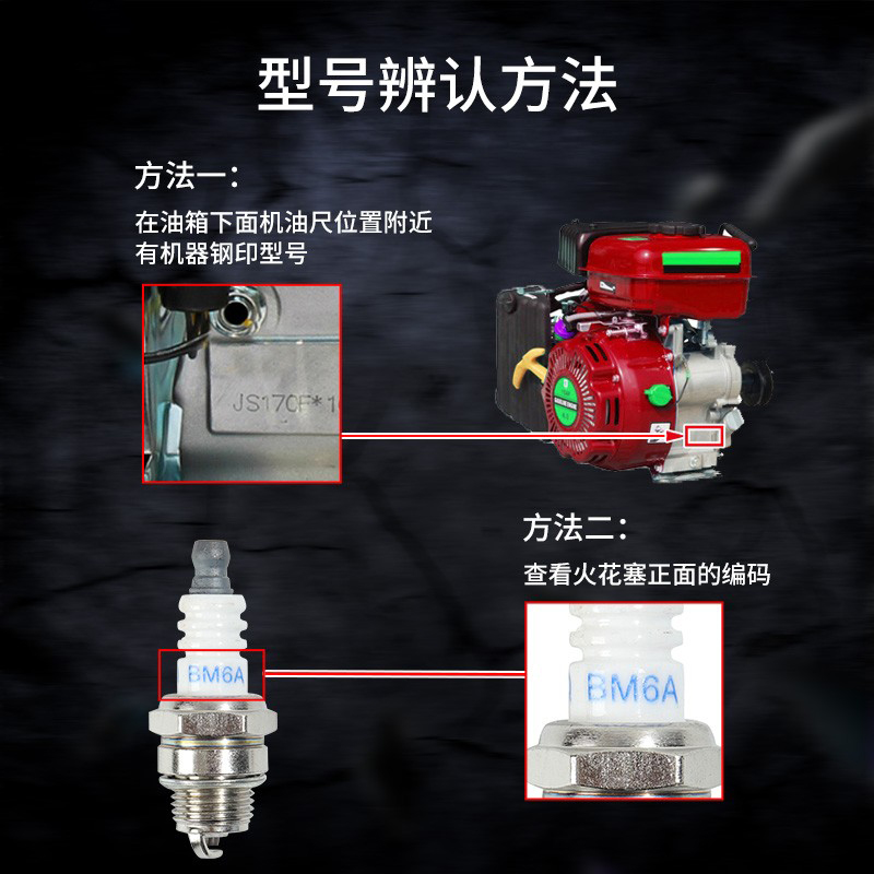 汽油机发电机配件168f170f190f火花塞微耕机水泵磨光机f7tc火嘴-图2