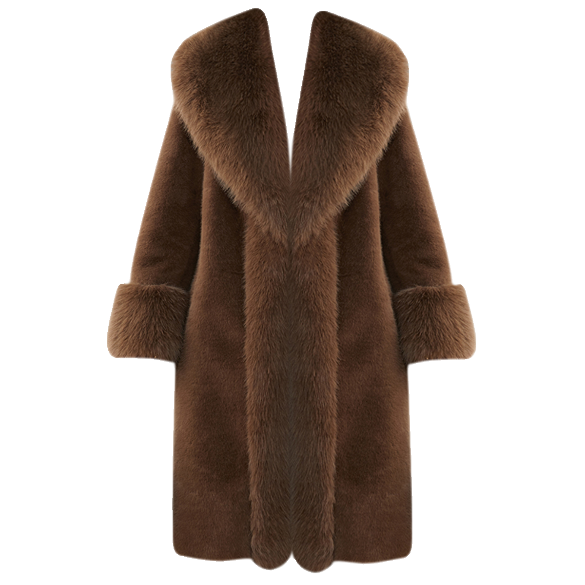 皮草外套女新款2023年冬季仿水貂皮毛一体中长款洋气时尚宽松大衣