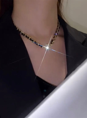 项链女夏季新品高级设计感颈链磁吸编织超仙锁骨链韩国气质配饰潮