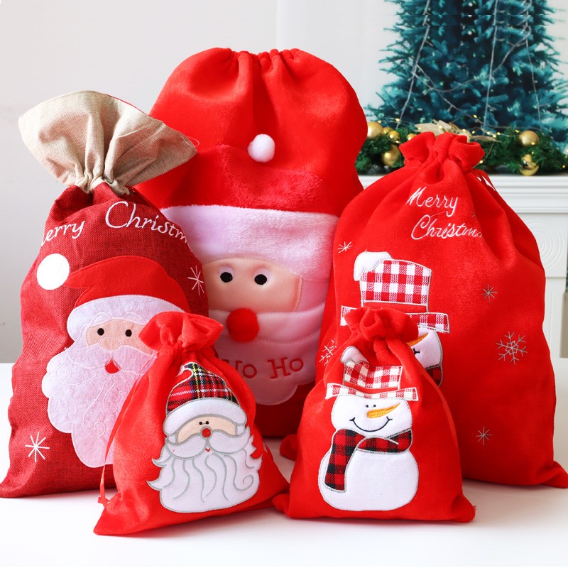 Christmas Gift Bags Velvet Candy Packaging Bags Party deco - 图1