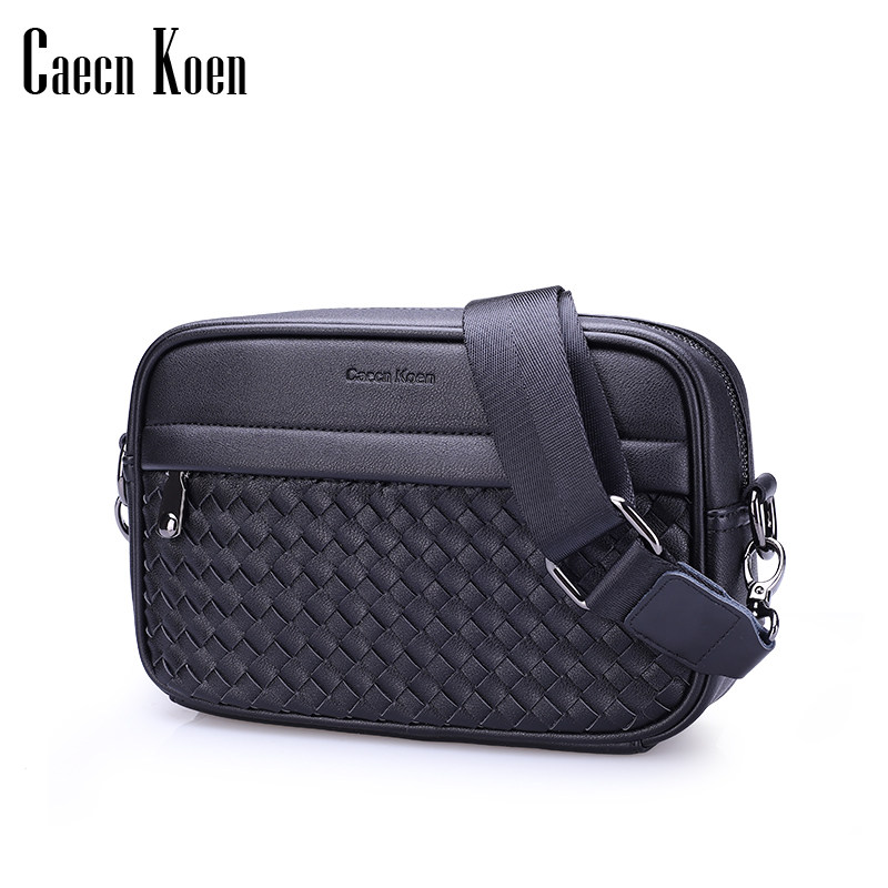 ck真皮手工编织男士单肩运动斜挎包 琉璃苣箱包男士包袋