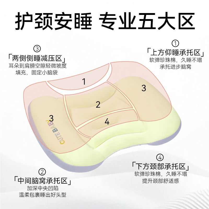儿童太空分区枕1-3-6岁以上婴儿枕头6个月宝宝枕四季幼儿园枕,淘宝优惠券,粉丝福利购,淘宝优惠卷