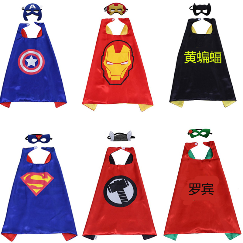 140cm成人超级英雄超人蜘蛛侠美国队长披风Adult Superhero Cape-图1