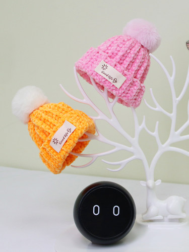 蔚来汽车nomi帽子可爱汽车用品手工毛绒创意车载配件装饰帽子头饰 - 图1