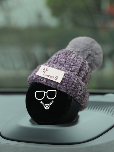 蔚来汽车nomi帽子可爱汽车用品手工毛绒创意车载配件装饰帽子头饰 - 图0