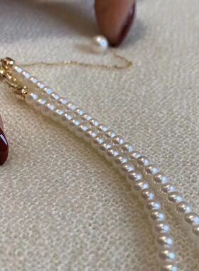 极光天然淡水珍珠choker锁骨项链