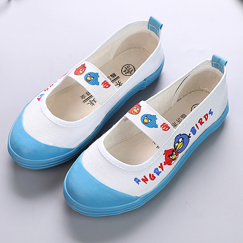童鞋2025春夏新款儿童帆布鞋男女童鞋幼儿园室内表演白布鞋舞蹈鞋