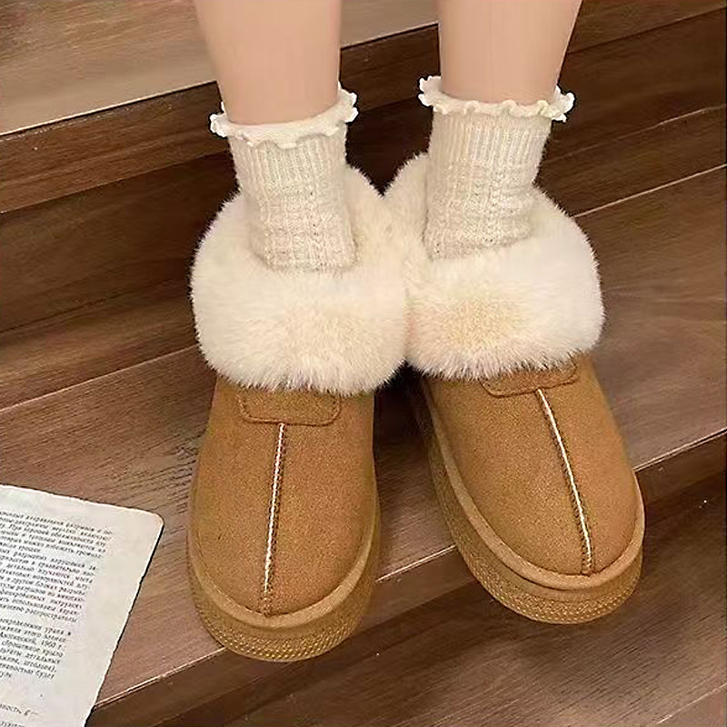 雪地靴2026冬季新款加绒加厚保暖棉鞋防滑厚底休闲棉靴女学生短靴,淘宝优惠券,粉丝福利购,淘宝优惠卷