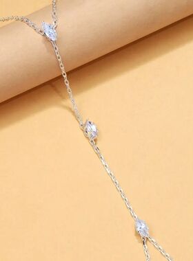 Rhombus Cystal Zicon Bacelet Hand Jewely Stackable Finge