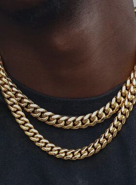 6/8/10/12/14/16MM Hip Hop Cuban Link Necklace Fo Men