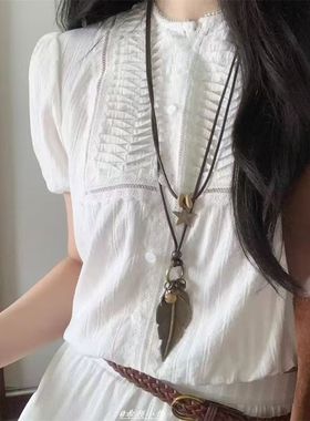 Bohemian Style Vintage Pocelain Rope Necklace Women's New
