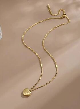 1pcs Gold-colo Necklace Ms Simple Fashion Peach Heat