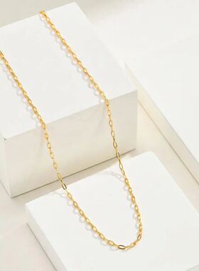 Dainty Papeclip Chain Necklace Stainless Steel 2mm Thin