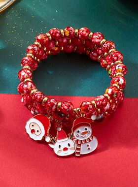 3Pcs/set Chistmas Bacelet Women Gils Santa Claus Chistmas e