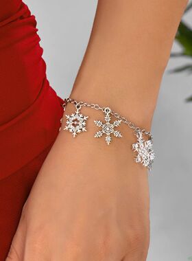 Chistmas e Bells Pendant Bacelet fo Women ndy Elks