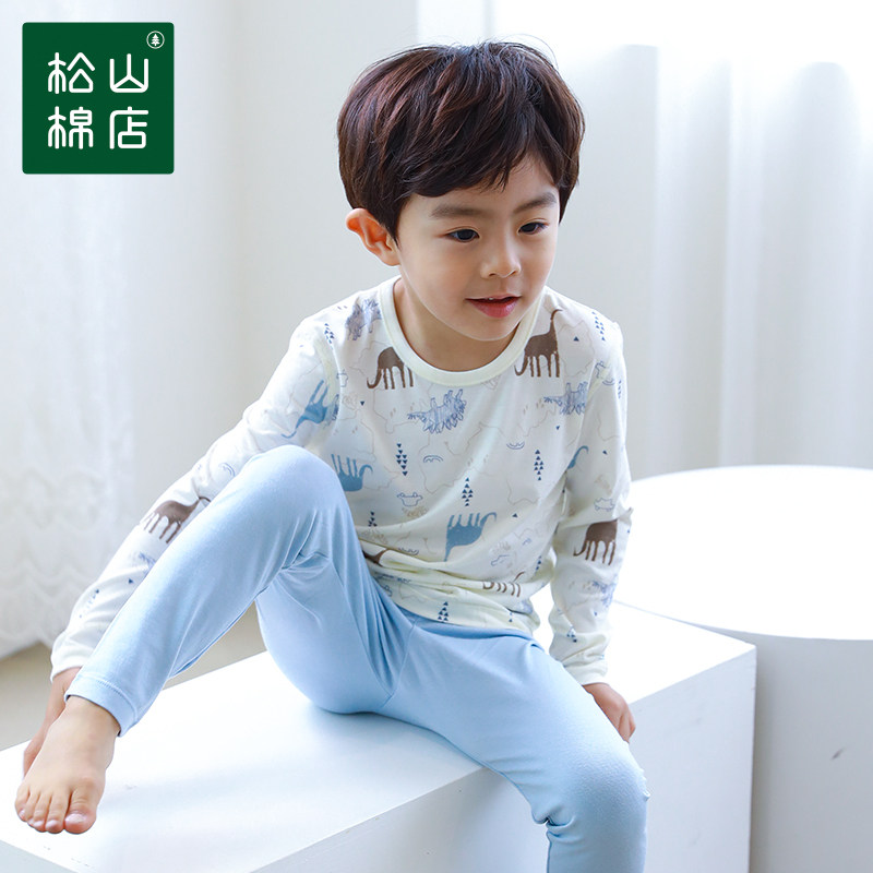 松山棉店童装家居服套装卡通空调服 松山棉店睡衣/家居服套装