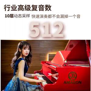 珠江艾茉森GP-6100三角数码钢琴 88键重锤专业版钢琴舞台演绎