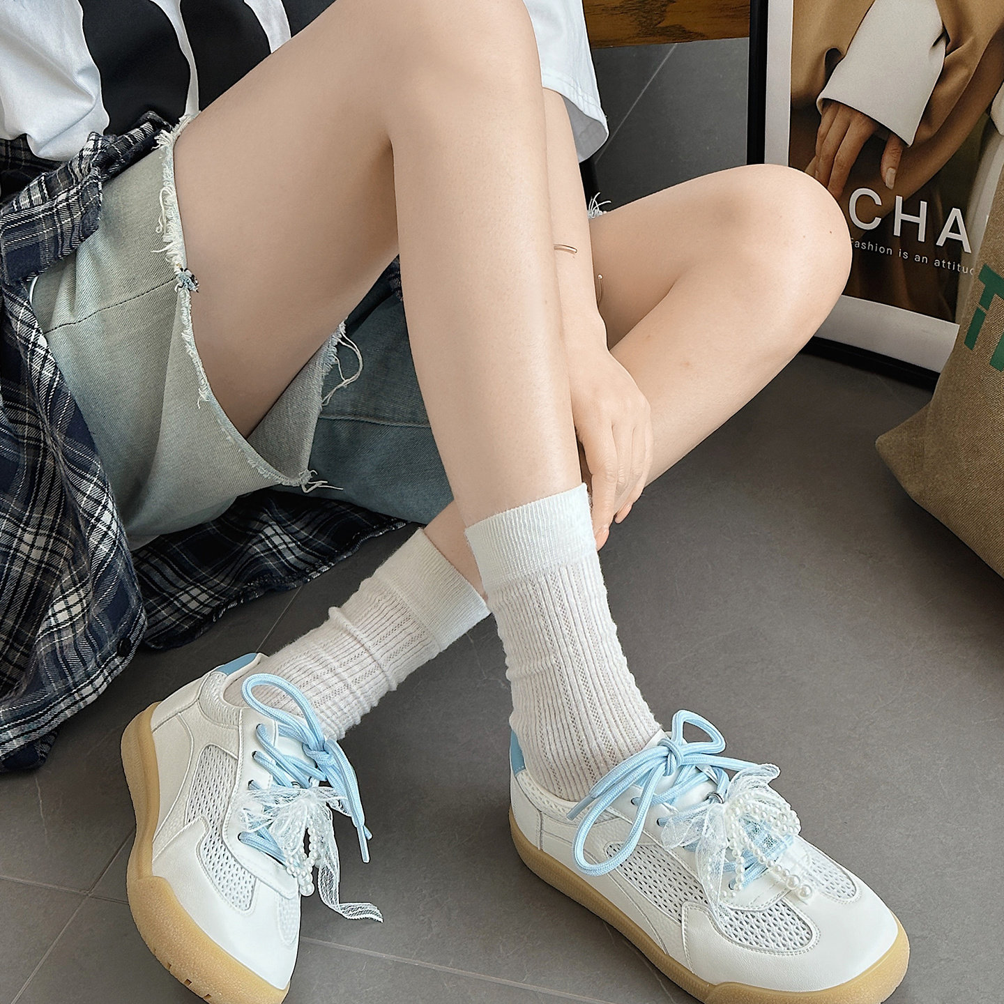 嘉俪多女鞋欧美休闲德训鞋牛皮网系带平底圆头深口2025春季新款,淘宝优惠券,粉丝福利购,淘宝优惠卷