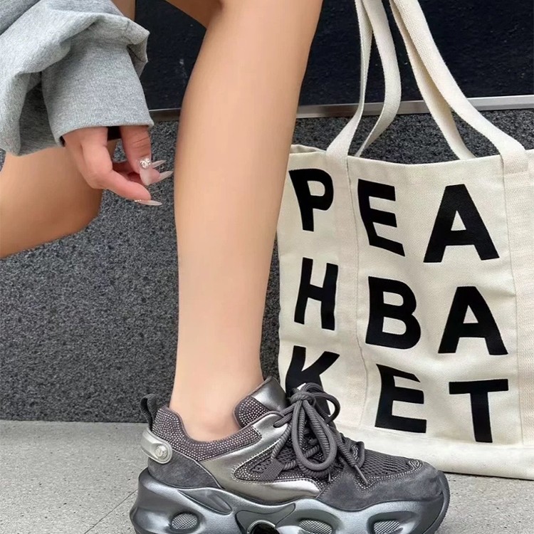 嘉俪多女休闲老爹鞋欧美TPU钻松糕底圆头系带深口2025新款春季,淘宝优惠券,粉丝福利购,淘宝优惠卷