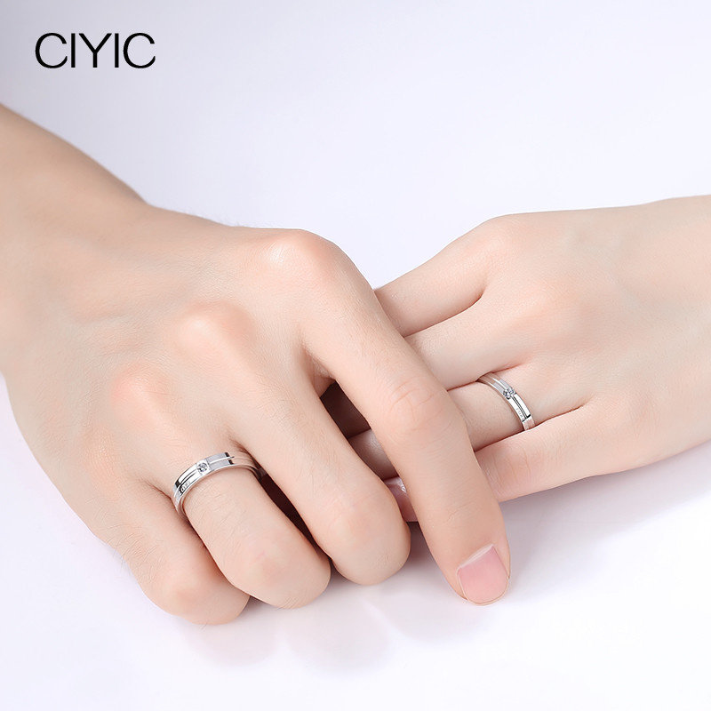 季伊一对925纯银男女款款情侣戒指 季伊戒指/指环