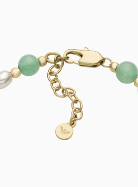 阿玛尼女士撞色串珠式龙虾扣手链