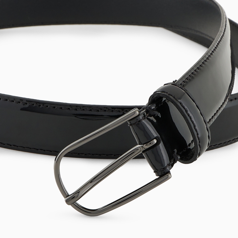 【圣诞礼物】EMPORIO ARMANI/阿玛尼男牛皮革老钱风针扣腰带皮带 - 图1