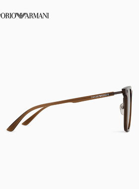 阿玛尼男女不规则透明框太阳眼镜