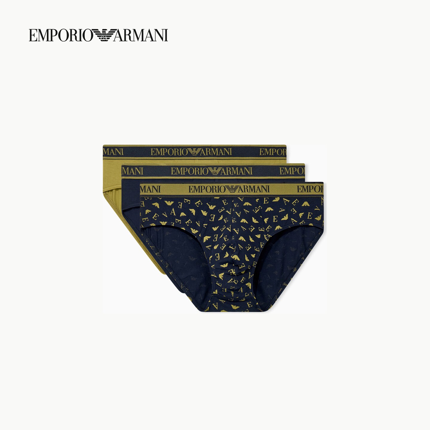 EMPORIO ARMANI/阿玛尼秋冬新款男士三条装轻奢性感三角内裤套装 内三实拍商品图