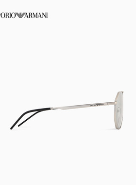 阿玛尼男士老钱风金属框太阳眼镜