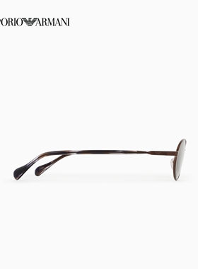 阿玛尼男士椭圆金属细框太阳眼镜