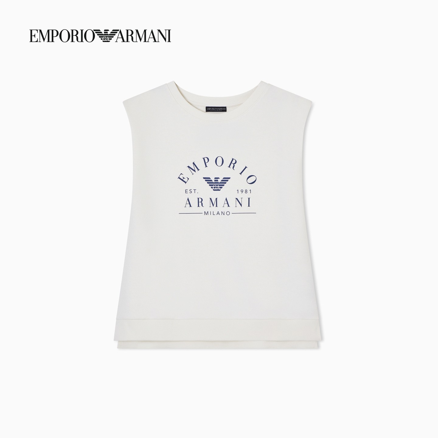 EMPORIO ARMANI/阿玛尼26年春季新款女士无袖圆领印花家居背心,淘宝优惠券,粉丝福利购,淘宝优惠卷