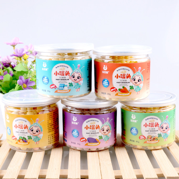 乐贝宸小馒头蛋酥80克罐装食品儿童休闲零食牛奶综合水果紫薯口味,淘宝优惠券,粉丝福利购,淘宝优惠卷