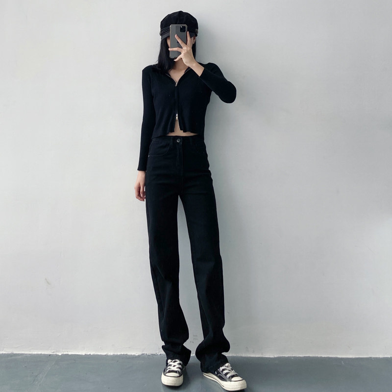 2020年早秋新款韩版显瘦显高牛仔裤 龙方丽裳牛仔裤