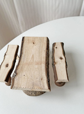 OB11娃娃屋迷你家具手工微型桌椅模型拍摄道具摆件实木微缩小板凳