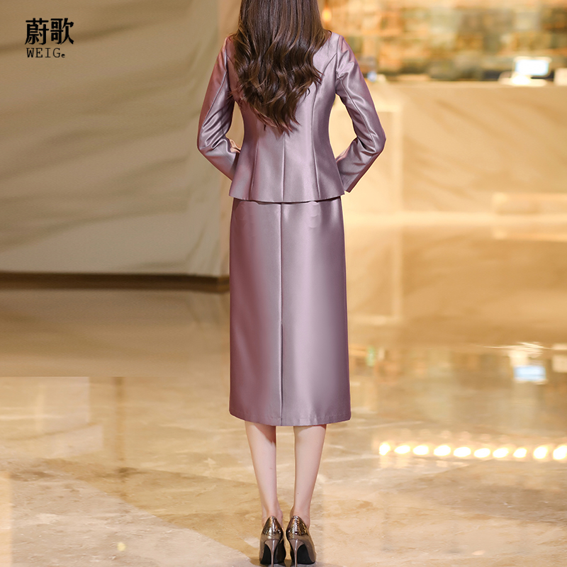 高级感喜婆婆婚宴套装2025春新款气质修身日常可穿名媛礼服两件套 - 图3