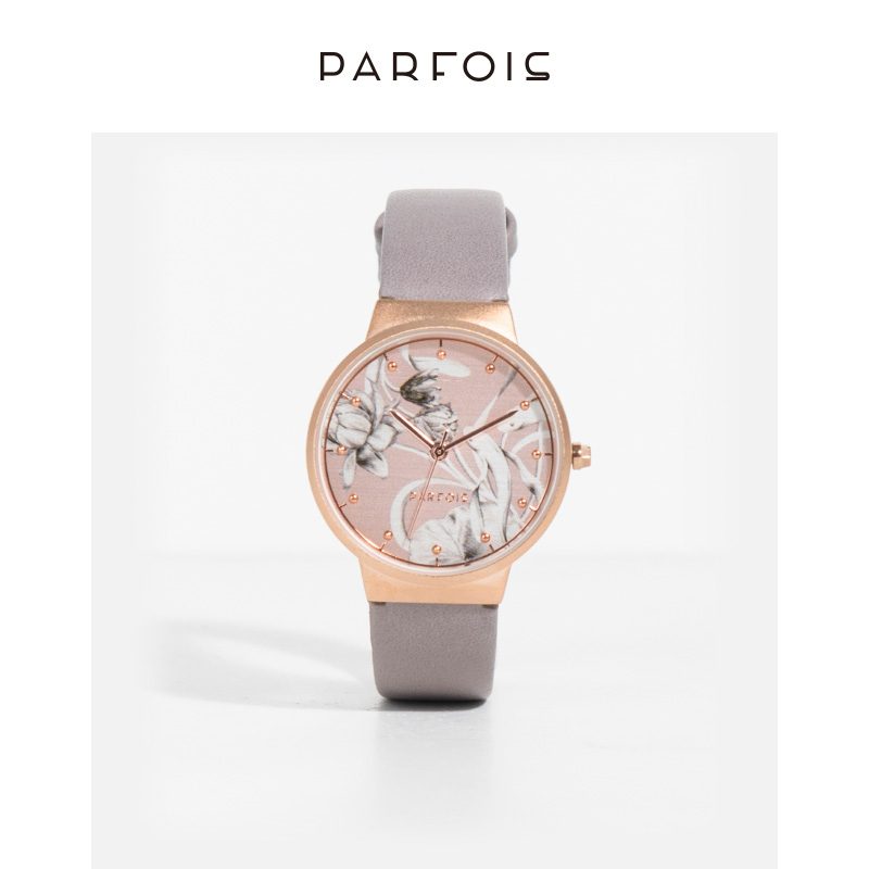 154863 非防水 夏季欧美时尚腕表女士印花表盘皮带手表 parfois2018 154863 非防水 夏季欧美时尚腕表女士印花表盘皮带手表 parfois2018