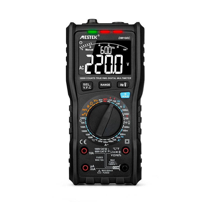 dm100c万用表数字高精度电工电容表 mestek万用表