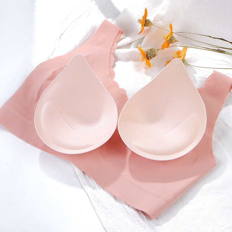 泰国乳胶运动无钢圈蕾丝小薄款抹胸 茵祺美文胸