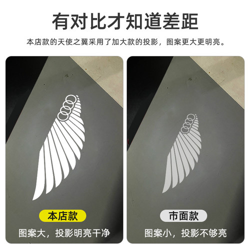 天使之翼适用于奥迪A6A4lQ5lQ3A3Q7A5A8A7车门迎宾灯改装投影翅膀 - 图1