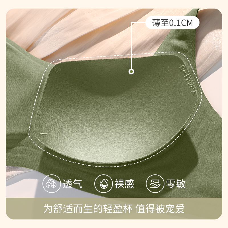 內衣女果凍條無鋼圈大胸顯小夏季薄款運動無痕收副乳防下垂文胸罩_美熙琪旗艦店_女士內衣_男士內衣_家居服