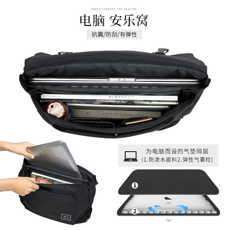 男士机能ins潮牌日系死飞斜挎包 新番祖天喆男士包袋