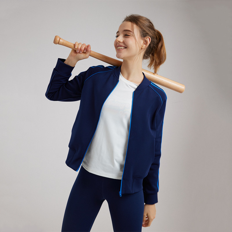 gymna美式复古棒球服宽松休闲开衫学院风速干撞色夹克运动服外套,淘宝优惠券,粉丝福利购,淘宝优惠卷