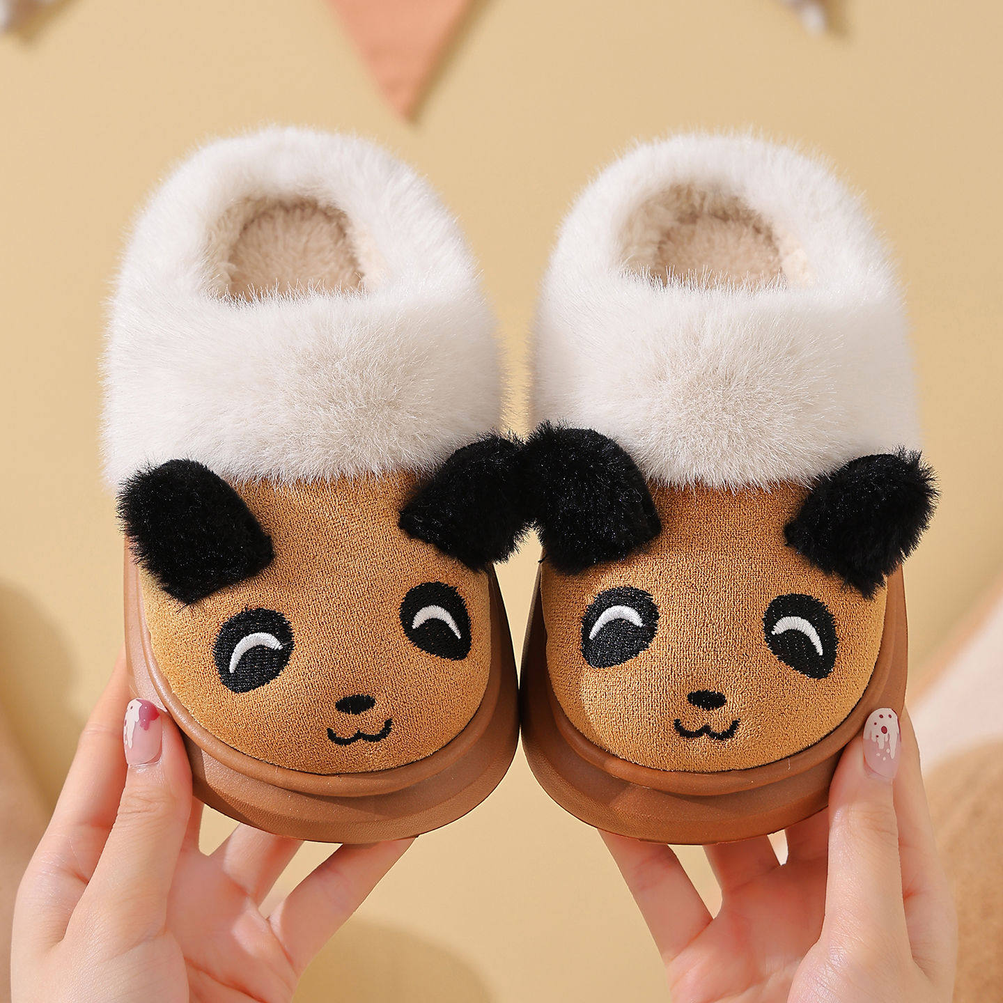 EAV儿童棉拖鞋男女童秋冬季防滑居家保暖室内卡通学生棉鞋熊猫,淘宝优惠券,粉丝福利购,淘宝优惠卷