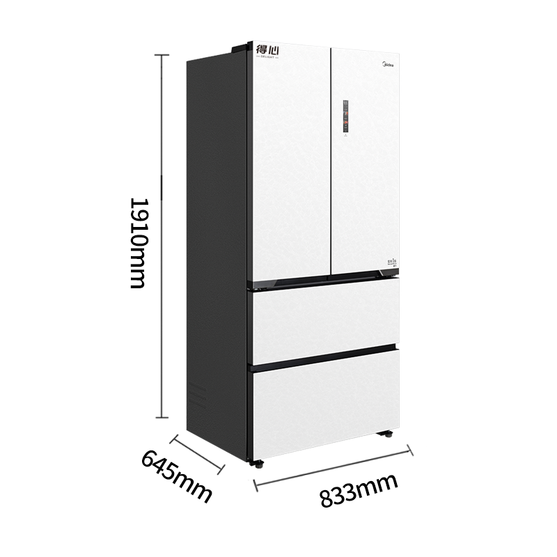 【精品】美的BCD-518WFGPZM(E)冰釉白得心法式四门冰箱-图2