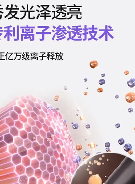 飞利浦电吹风机2亿级负离子水离子水光机护发家用大功率吹风筒